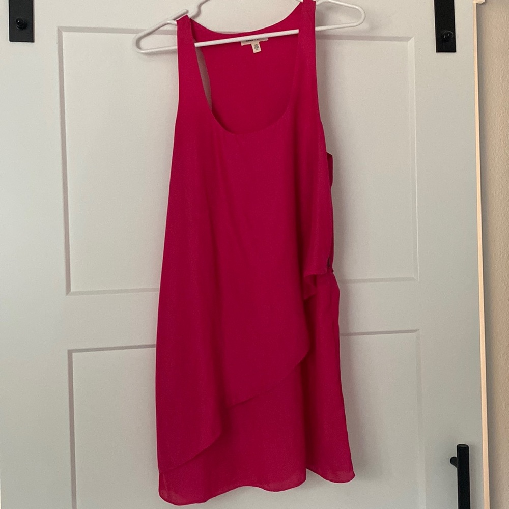 Silence + Noise bright pink racerback dress